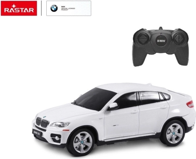 Rastar BMW X6 RC auto ar tālvadību 1:24 baltā krāsā