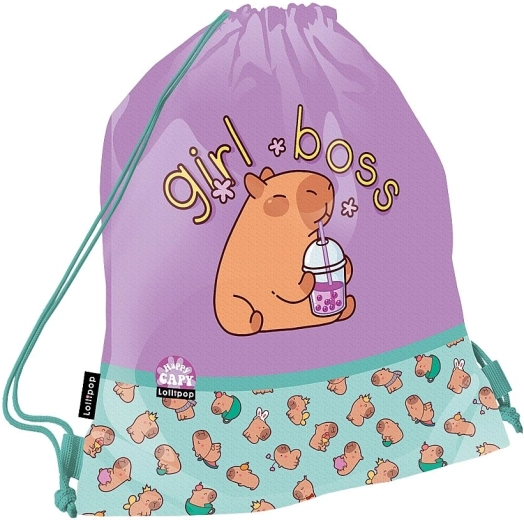 LizzyCard capybara drawstring gym bag
