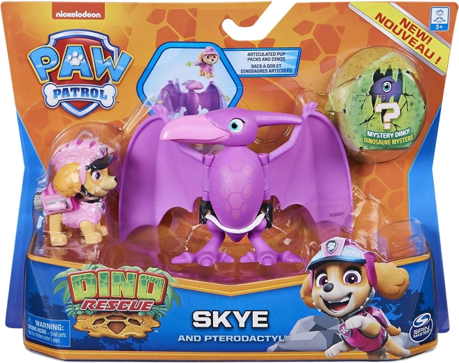 Paw Patrol Dino Rescue figūriņas Skye un pterodaktils