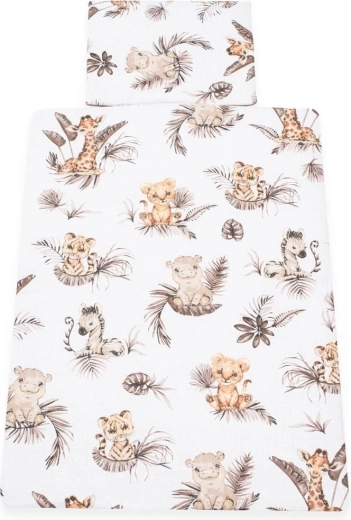 2 daļīgs bērnu gultas veļas komplekts NEW BABY Safari 90 × 120 cm