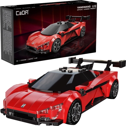 CaDA konstruktors sporta auto YANGWANG U9 – statisks modelis ar 291 detaļu
