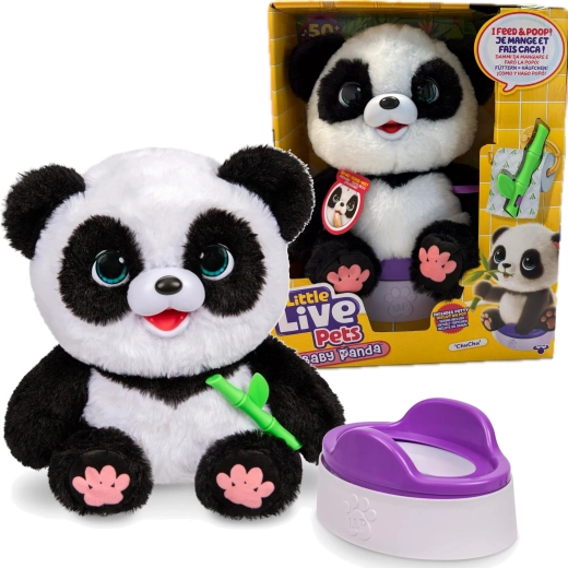 Interactive Plush Panda ChuChu with Potty LITTLE LIVE PETS