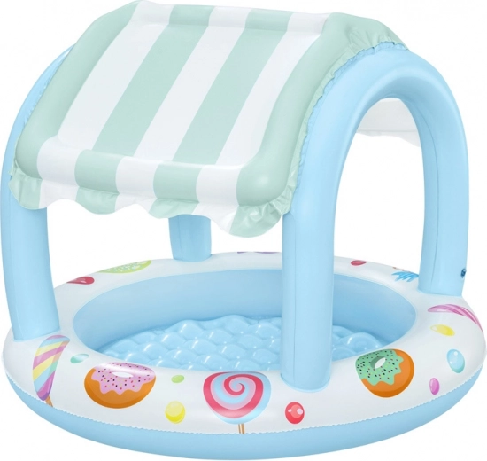 Bestway bērnu piepūšamais baseiniņš ar jumtiņu un mīkstu dibenu 104 cm
