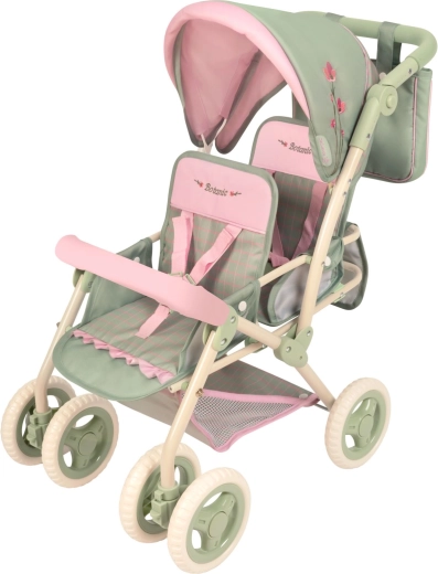 DeCuevas foldable doll stroller for twins with bag Botanic 2026 – 72 cm