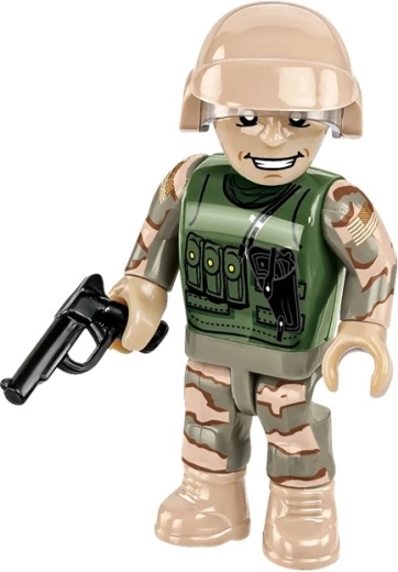 Tank crew minifigure and collector nameplate