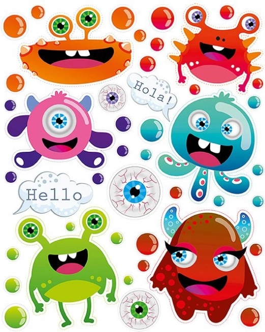 Iron-on Monsters large sheet