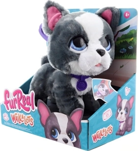 FurReal Walkalots franču buldogs – interaktīvs plīša sunītis uz pavadas 20 cm