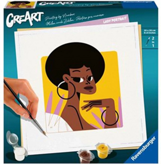 CreArt Portrait – paint by numbers 20 × 20 cm