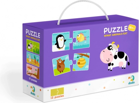 DODO puzzle What Do Animals Eat? 12×2 pieces