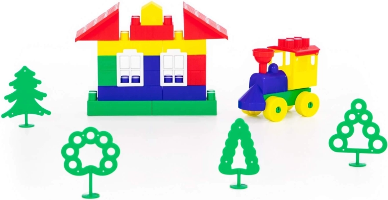 Train and accessories for imaginative play