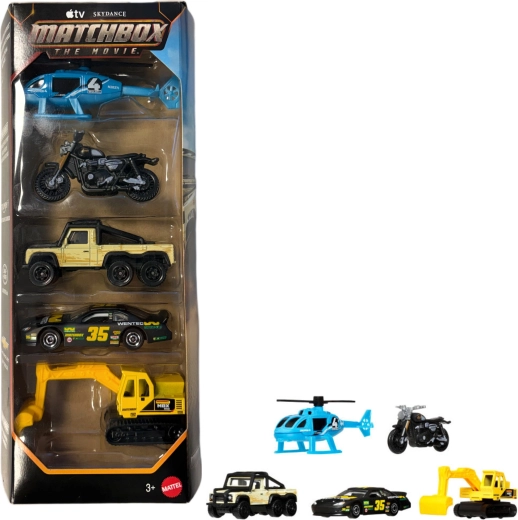 Mattel Matchbox The Movie komplekts ar 5 transportlīdzekļiem, iedvesmotiem no filmas