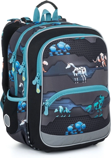 Topgal lightweight school backpack Animal Robots