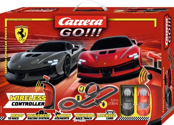 Autosacīkšu trase Carrera GO Ferrari Supercar Power 5,3 m ar bezvadu pultīm