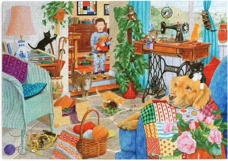Puzle House of Puzzles «Kaķu blēņas», 1000 detaļu