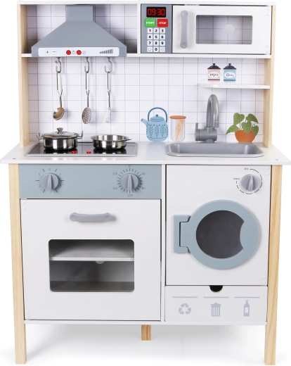 Babu wooden kids’ kitchen with oven and washing machine