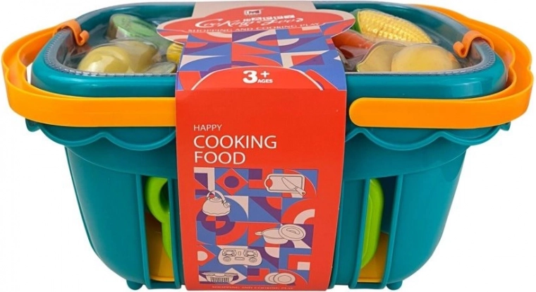 Basket with Cutting Food – Dark Green