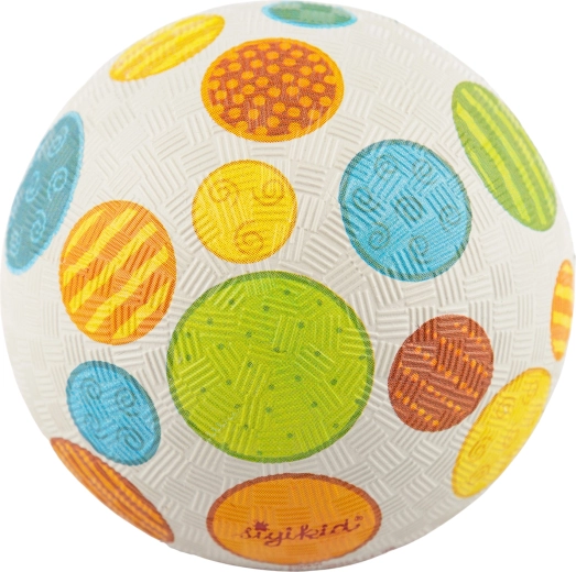 Sigikid children's ball made of natural rubber, grey with dots, 12 cm