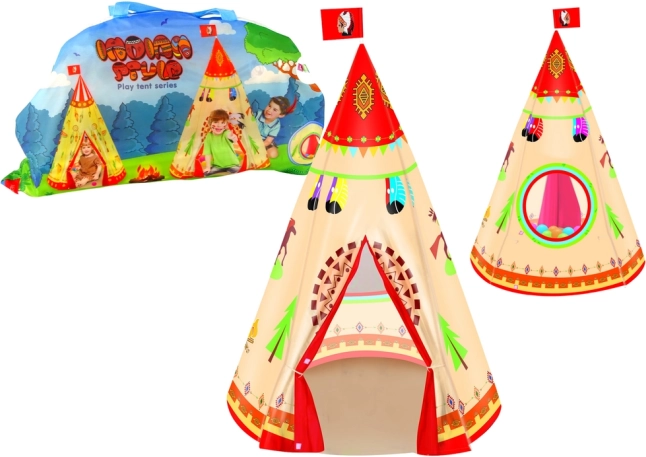 Bērnu tipi telts istabai un dārzam, krēmkrāsas, 160 × 105 cm
