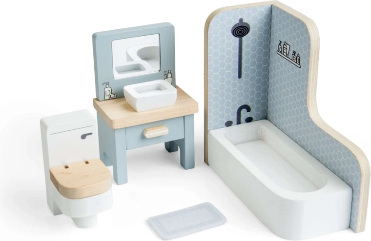 Bigjigs Toys wooden bathroom for a dollhouse