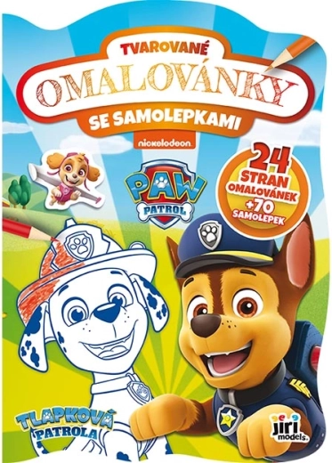 Figūrveida krāsojamā grāmata “Ķepu patruļa” ar uzlīmēm