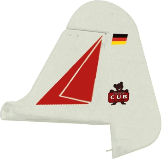 Virziena stūre ar stūri Piper Super Cub EP-Pro modelim, sarkana