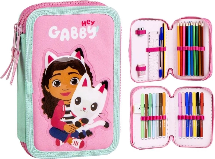 Aprīkots trīsstāvu penālis Gabby’s dollhouse – 1 gab.