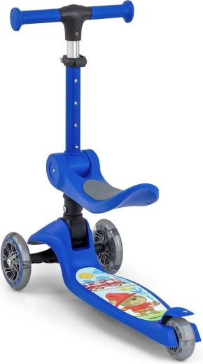 Stable three-wheel design with seat
