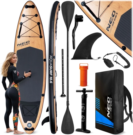 Neo-Sport Aquasurf 10’6 inflatable SUP paddleboard 320 × 84 × 15 cm