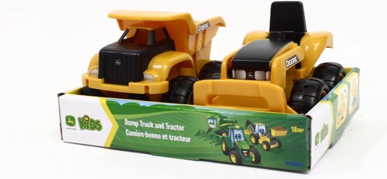 TOMY John Deere kids’ construction vehicles – tractor and dump truck (2 pcs)
