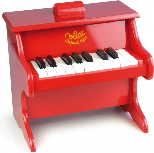 Vilac sarkans koka bērnu klavieru instruments
