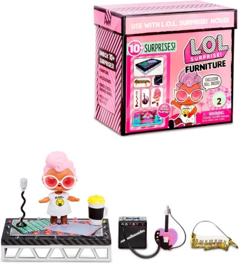 L.O.L. Surprise! Furniture mūzikas festivāla komplekts ar lelli un piederumiem - 1 gab.