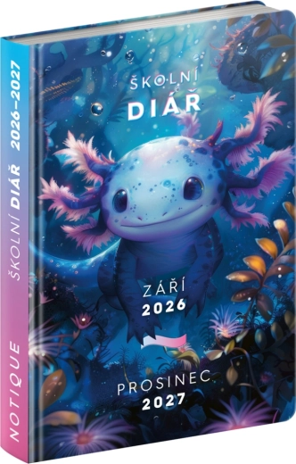 School Diary Axolotl September 2026 – December 2027, 9.8 × 14.5 cm