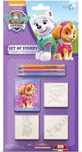 Multiprint Paw Patrol zīmogi meitenēm – komplekts 3 gab.