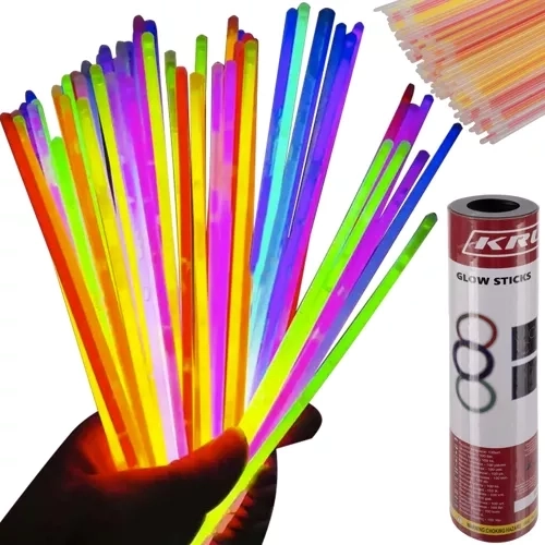 Fluorescējošas spīdošās nūjiņas aprocēm 100 gab. + savienotāji