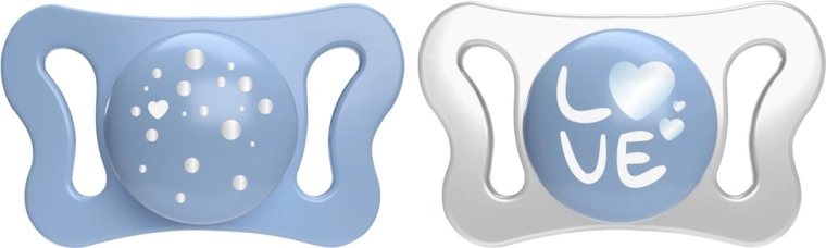 Chicco Physioforma Micro silikona knupītis 0–2 mēneši zēniem, 2 gab.