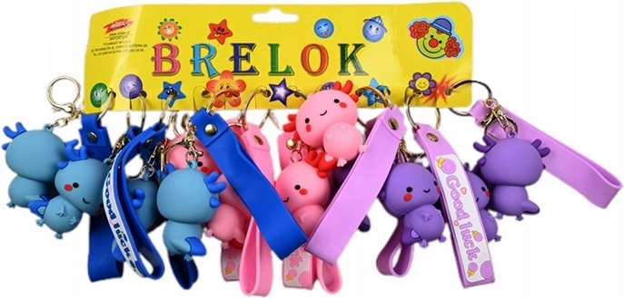 Axolotl keychain – key ring pendant