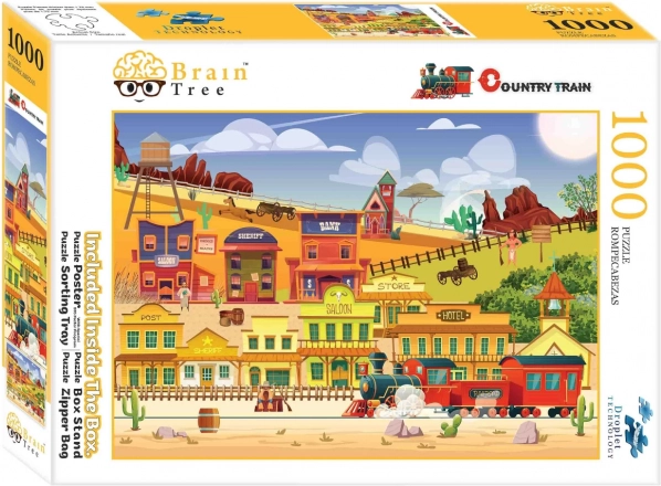 Puzzle BRAIN TREE Western Train 1000 Pieces