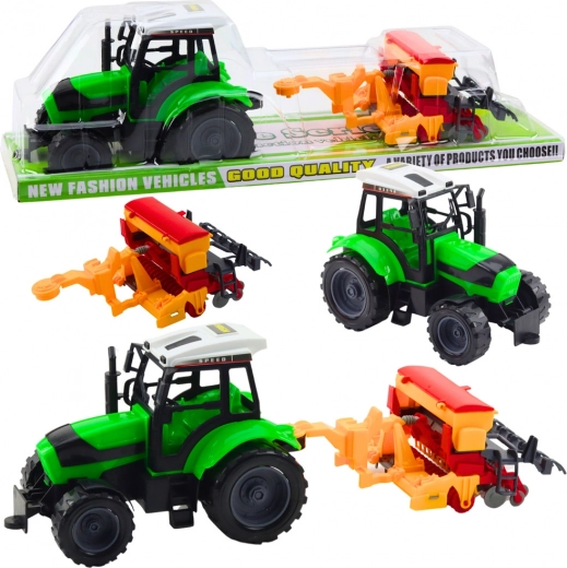 Kids' Tractor with Trailer-Mounted Seeder