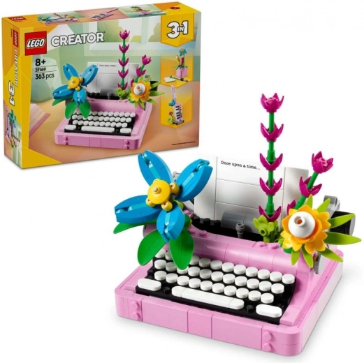 LEGO® Creator 3-in-1 31169 Rakstāmmašīna ar ziediem