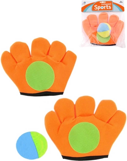 Catch ball ķeršanas cimds ar bumbiņu oranžs