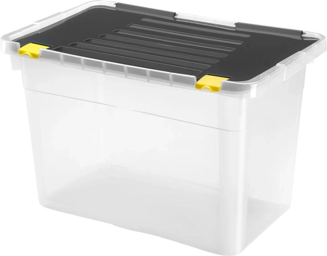 Plastmasas uzglabāšanas kaste ar vāku HEIDRUN 54 l