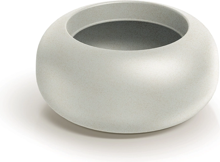 puķu bļoda ULPHO BOWL 48 cm – smilšu krāsā, āra un iekštelpu puķupods