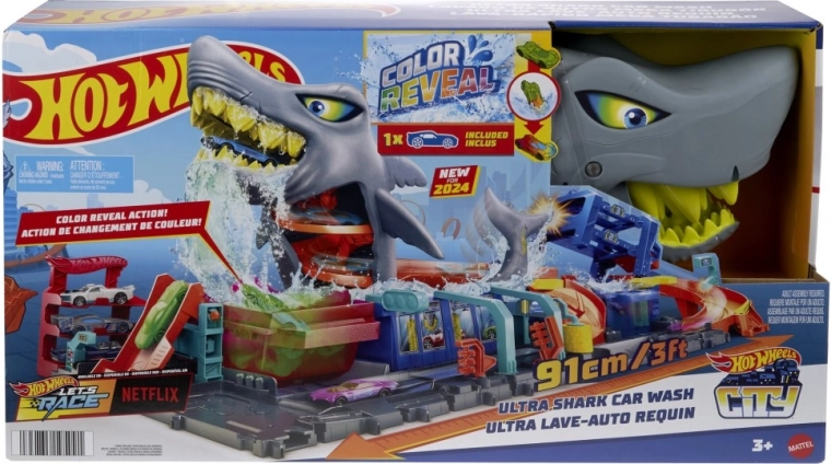 Hot Wheels City Ultra auto mazgātava ar haizivi