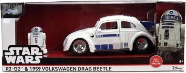Jada Star Wars VW Drag Beetle R2-D2 1:24 ar figūriņu