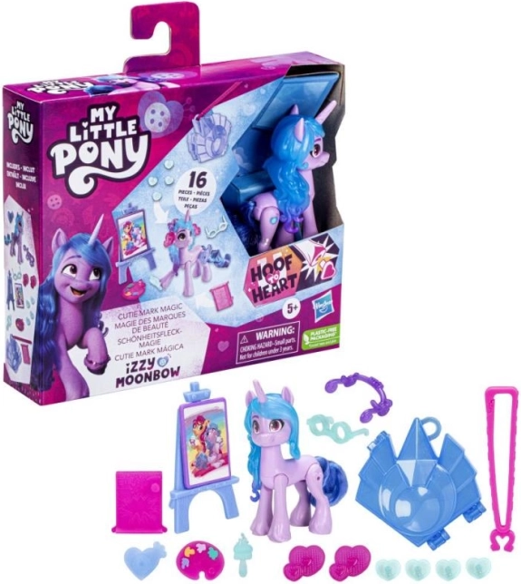 My Little Pony burvīgais Cutie Mark – komplekts ar atslēgu piekariņu un 8 cm pozējamu poniju