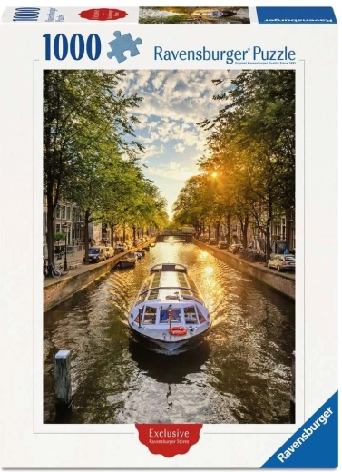 Ravensburger puzle kruīzs pa Amsterdamas kanāliem, 1000 gabaliņi