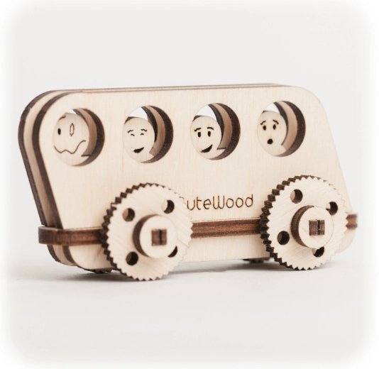 Cutewood koka 3D puzle autobuss
