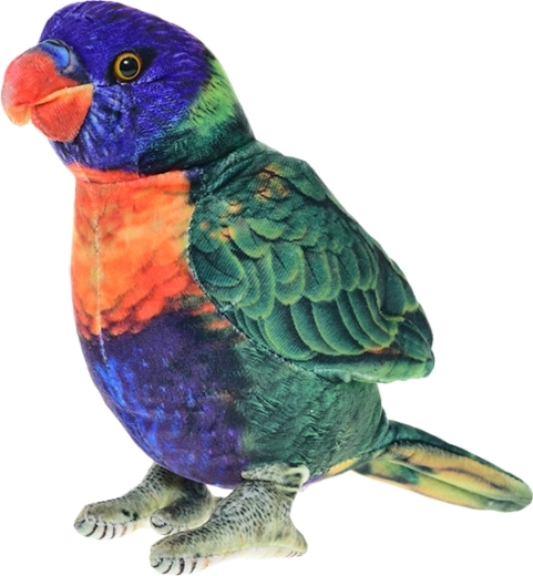 Plush lorikeet parrot 23 cm – standing decoration and toy for kids