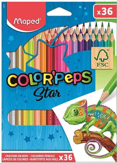 Krāsainie zīmuļi MAPED Color'Peps, 36 gab.