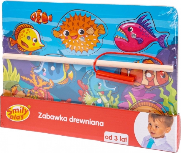 Koka magnētiskā puzle “Makšķerēšana” bērniem